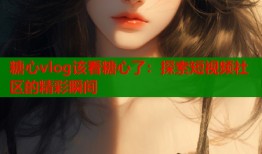 糖心vlog该看糖心了：探索短视频社区的精彩瞬间