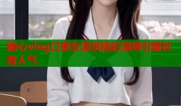 糖心vlog口罩女演员精彩演绎引爆抖音人气