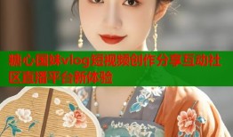 糖心国妹vlog短视频创作分享互动社区直播平台新体验