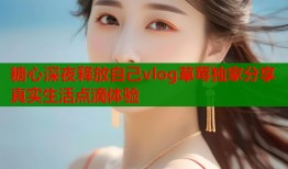 糖心深夜释放自己vlog草莓独家分享真实生活点滴体验