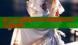 糖心vlog视频社交平台高清剪辑分享互动新体验