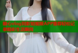 糖心vlog同款短视频APP推荐轻松记录精彩生活瞬间